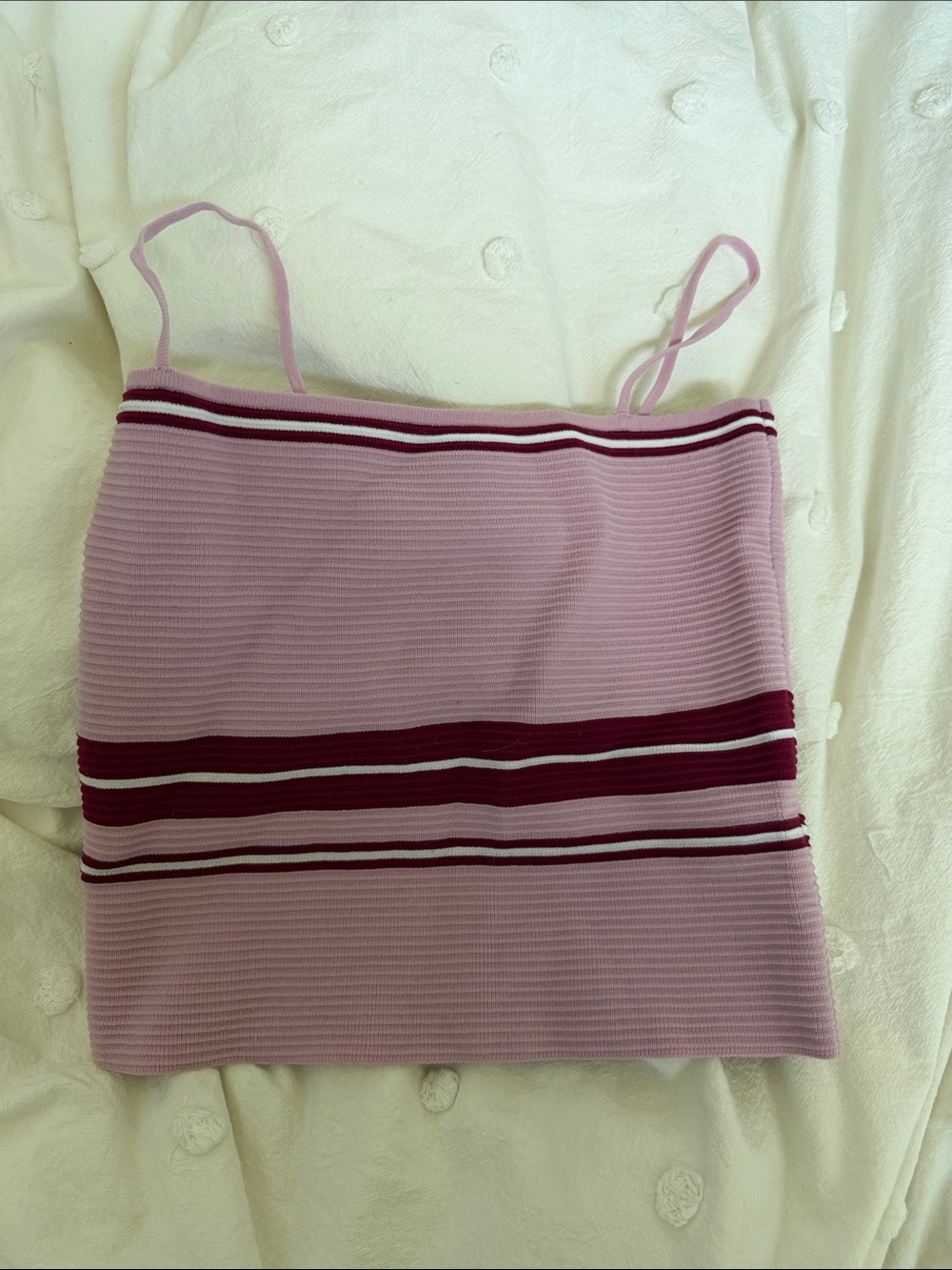 Lulu's Lavender Pink Ribbed Stripe Tank Top